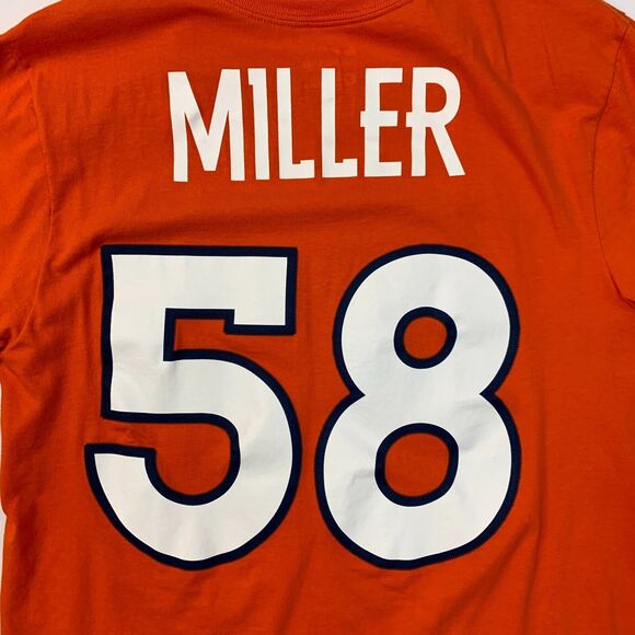 Nike T Shirt Mens M Medium Athletic Cut Denver Broncos Von Miller Short Sleeve - Picture 3 of 12